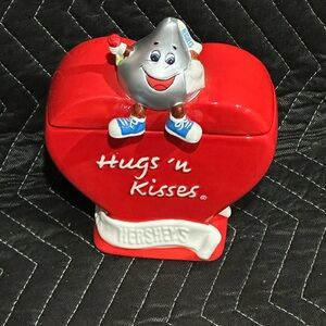 Hershey's Hugs 'n Kisses Red Ceramic Container